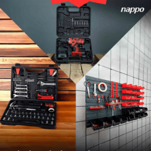 Promo NAPPO - Kit de taladro inal+Kit de herraminetas+Panel de pared