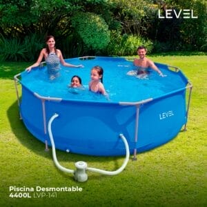 Piscina Circular Level Pro 4.400 Lts 3mx76cm Metálico Resistente