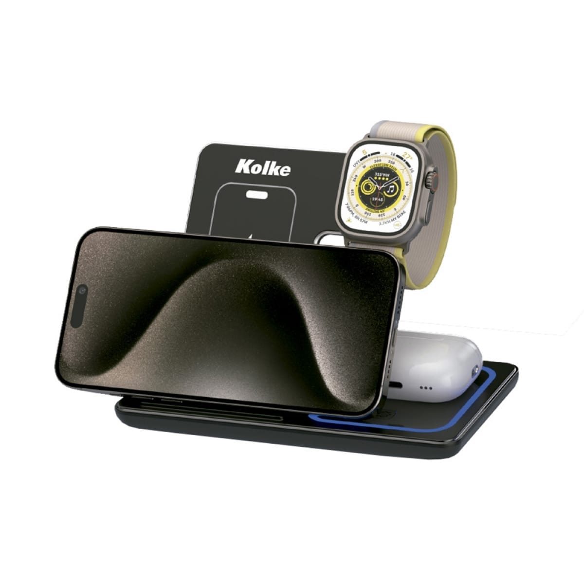 KOLKE CARGADOR INALAMBRICO 3 EN 1 KCR-5662 - Imagen 2